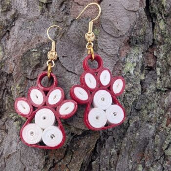 Paberist kõrvarõngad "punased käpad"