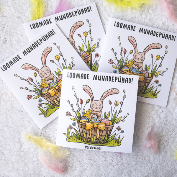 Värviraamat „Loomade munadepühad" Munadepüha värviraamat