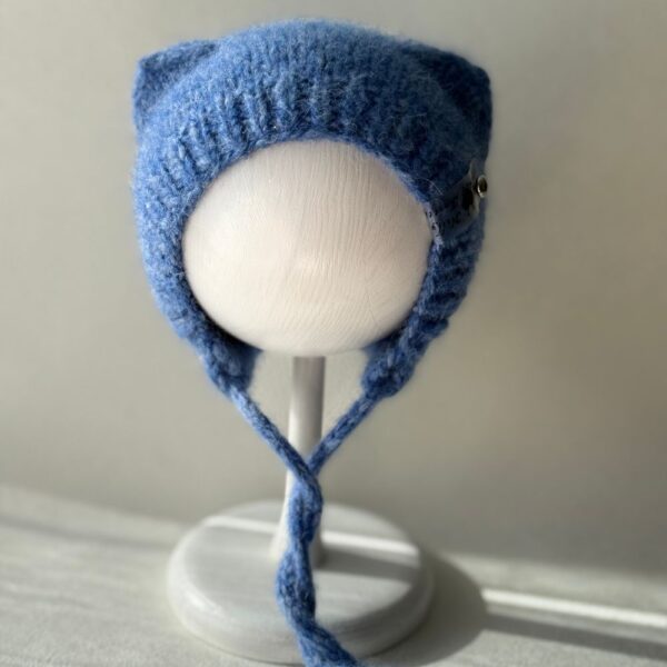 Kootud beebimüts kassikõrvadega